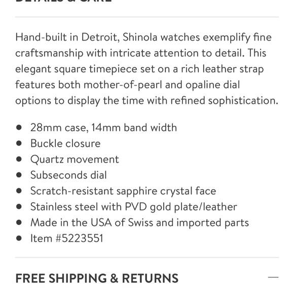 SHINOLA CASS double wrap leather Strap 28mm main image 6